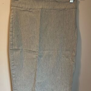 RW&CO. Grey Pencil Skirt Knee-Length Work